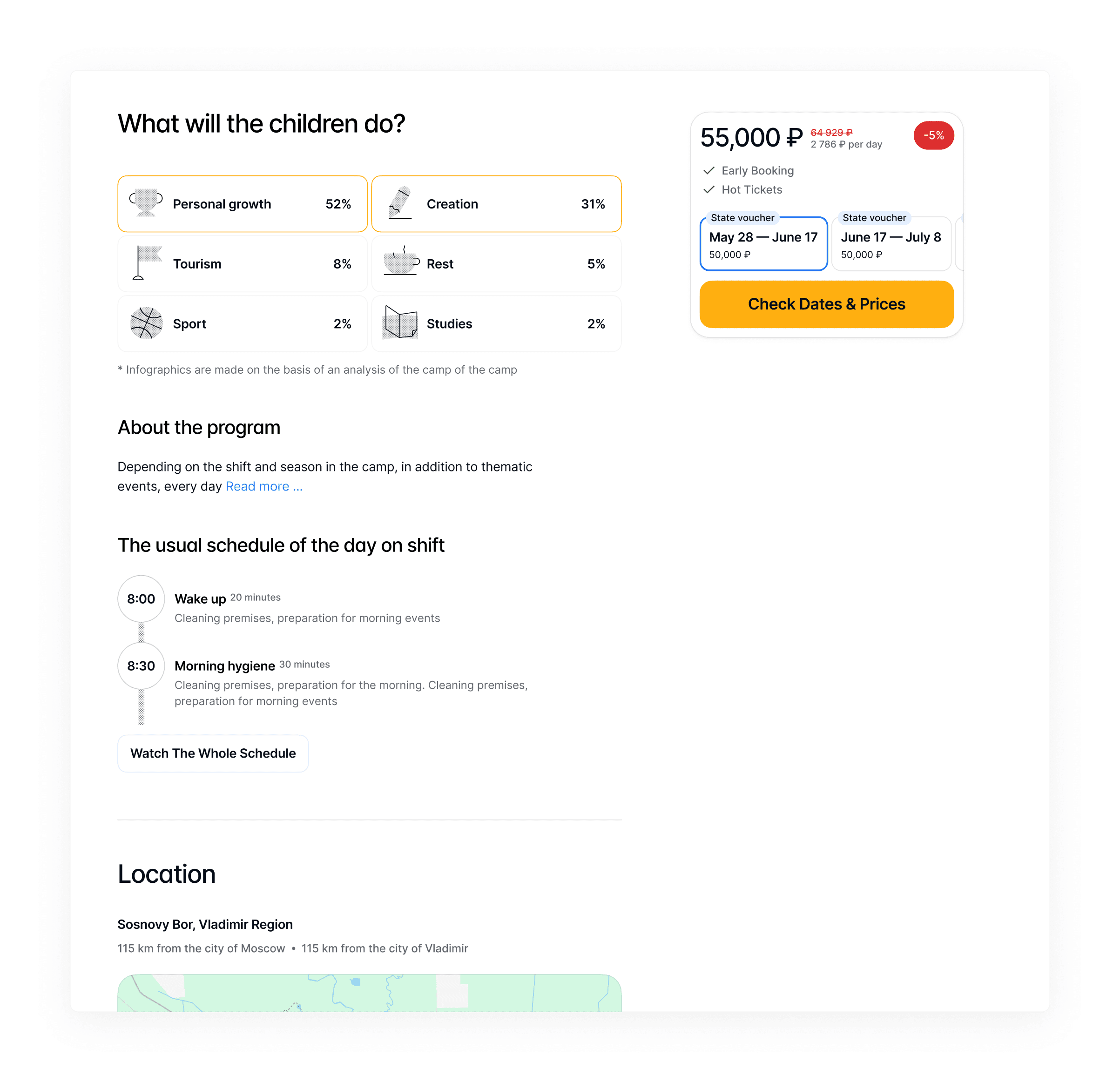 Elevating Conversion through UX Improvements for Kids Camp Marketplace