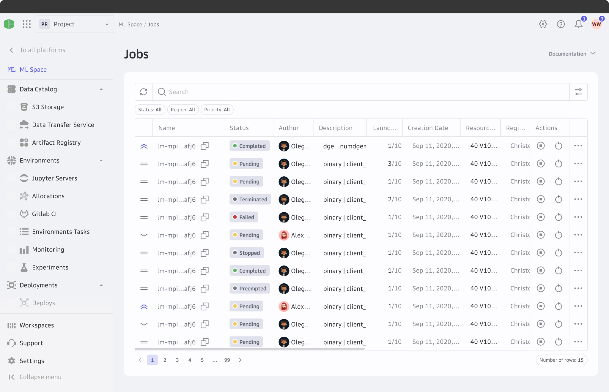 Machine Learning Platform for Cloud.ru Supercomputer