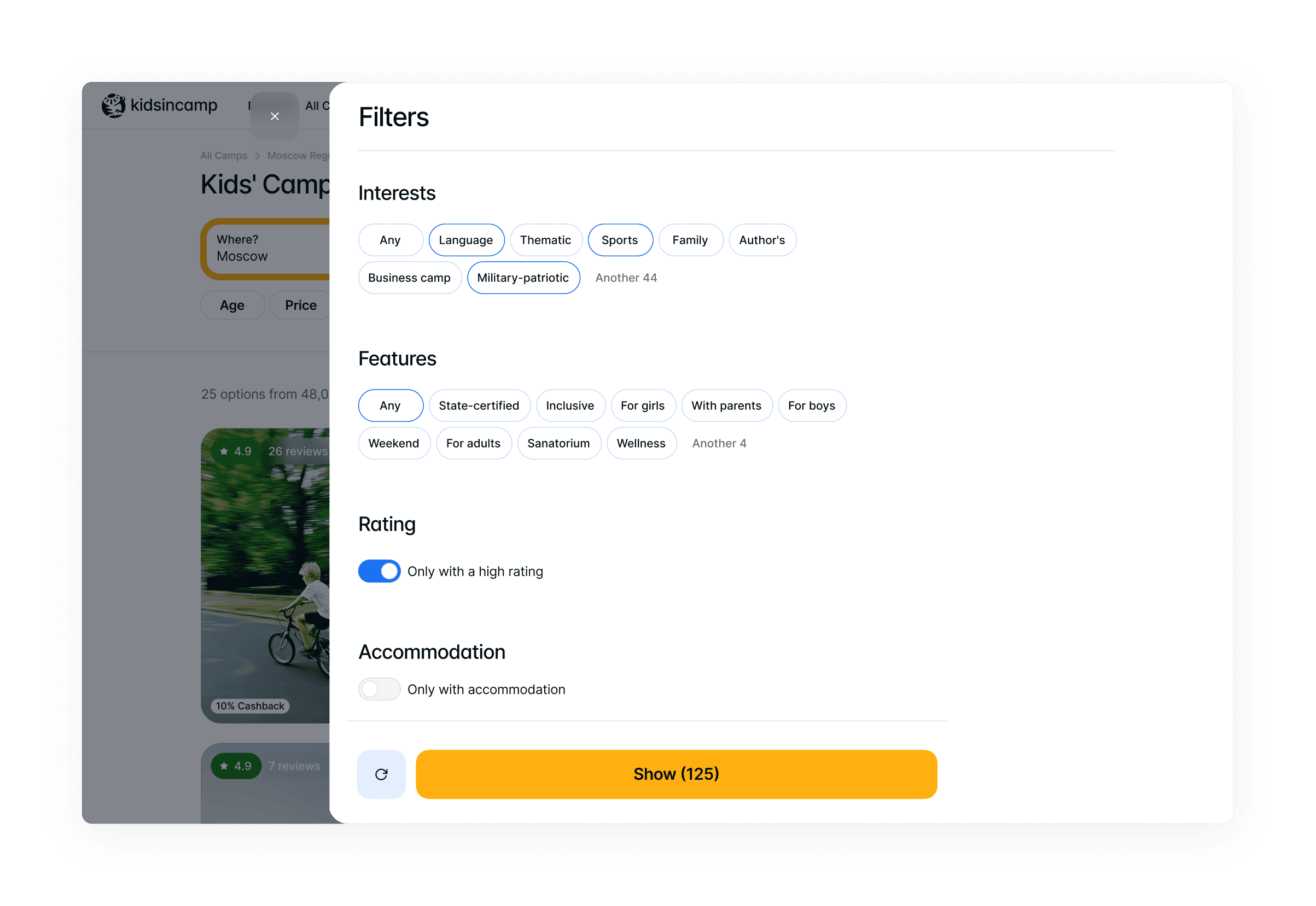 Elevating Conversion through UX Improvements for Kids Camp Marketplace